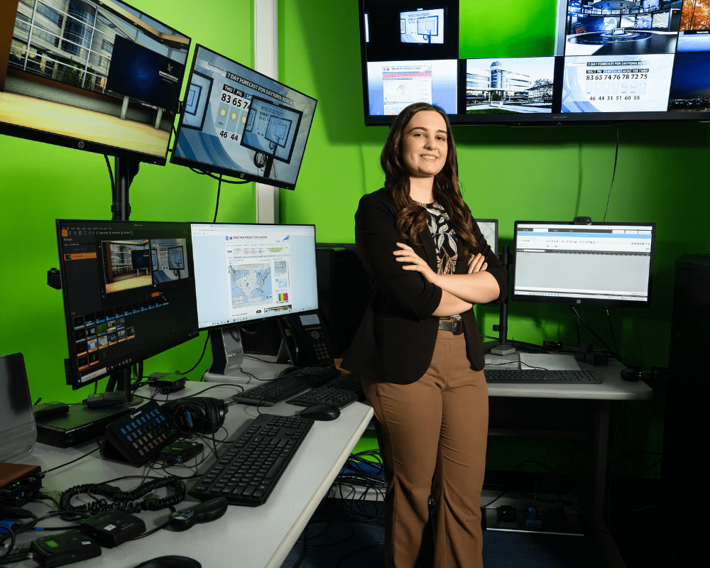 Jillian behind the scenes.