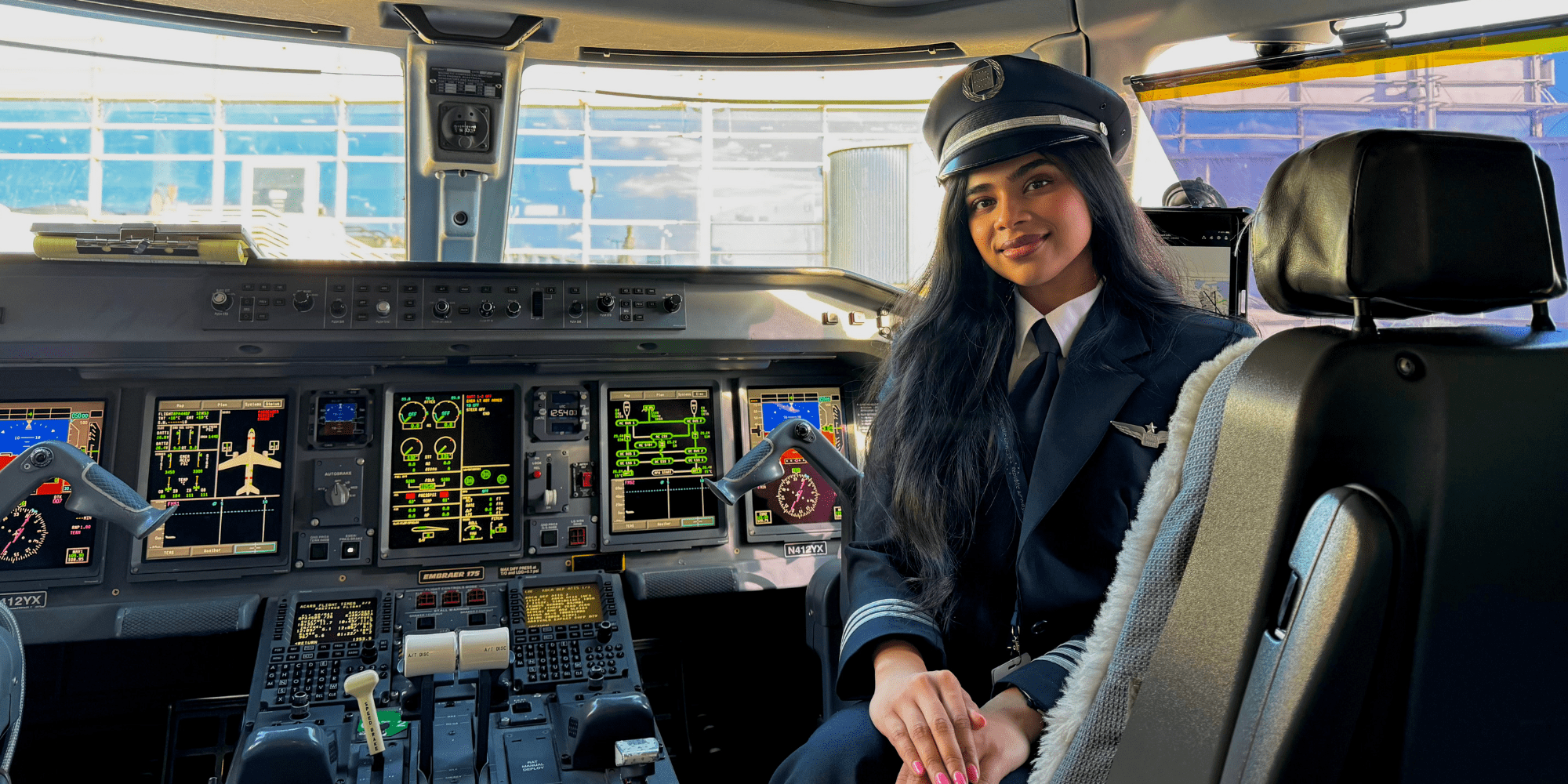 As a First Officer for Republic Airways, Anisa says every day brings a new adventure and an opportunity to make a difference. (Photo: Anisa Imtiaz)