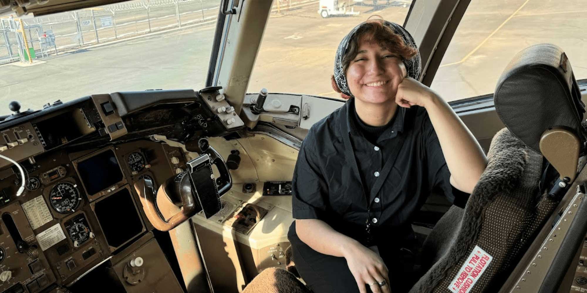 Honeywell is practically home away from home for Electrical Engineering major and intern Ally Allman, who also helped install Honeywell weather radar equipment on campus. (Photo: Ally Allman)