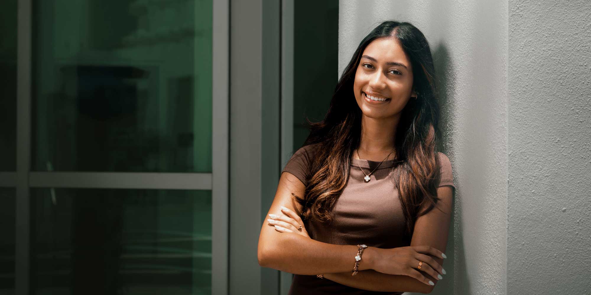 Alisha Khan at the Boeing Center for Aviation and Aerospace Safety (Photo: Joey Harrison)