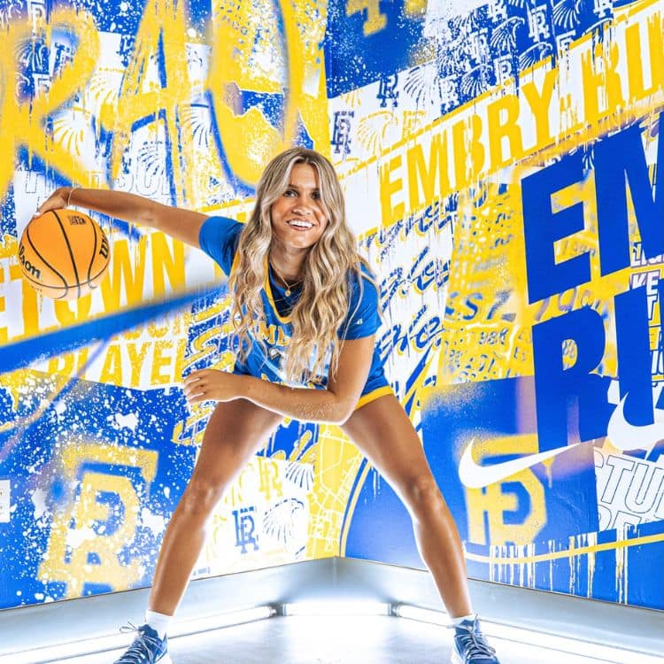 Mary at the Embry‑Riddle basketball team’s media day for the 2025-26 season.