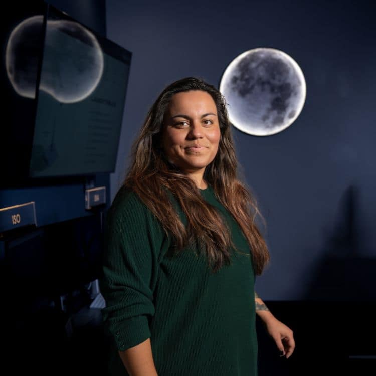 Former Army National Guard technician, Darlene “Darcy” Cruz (’23, ’25) 