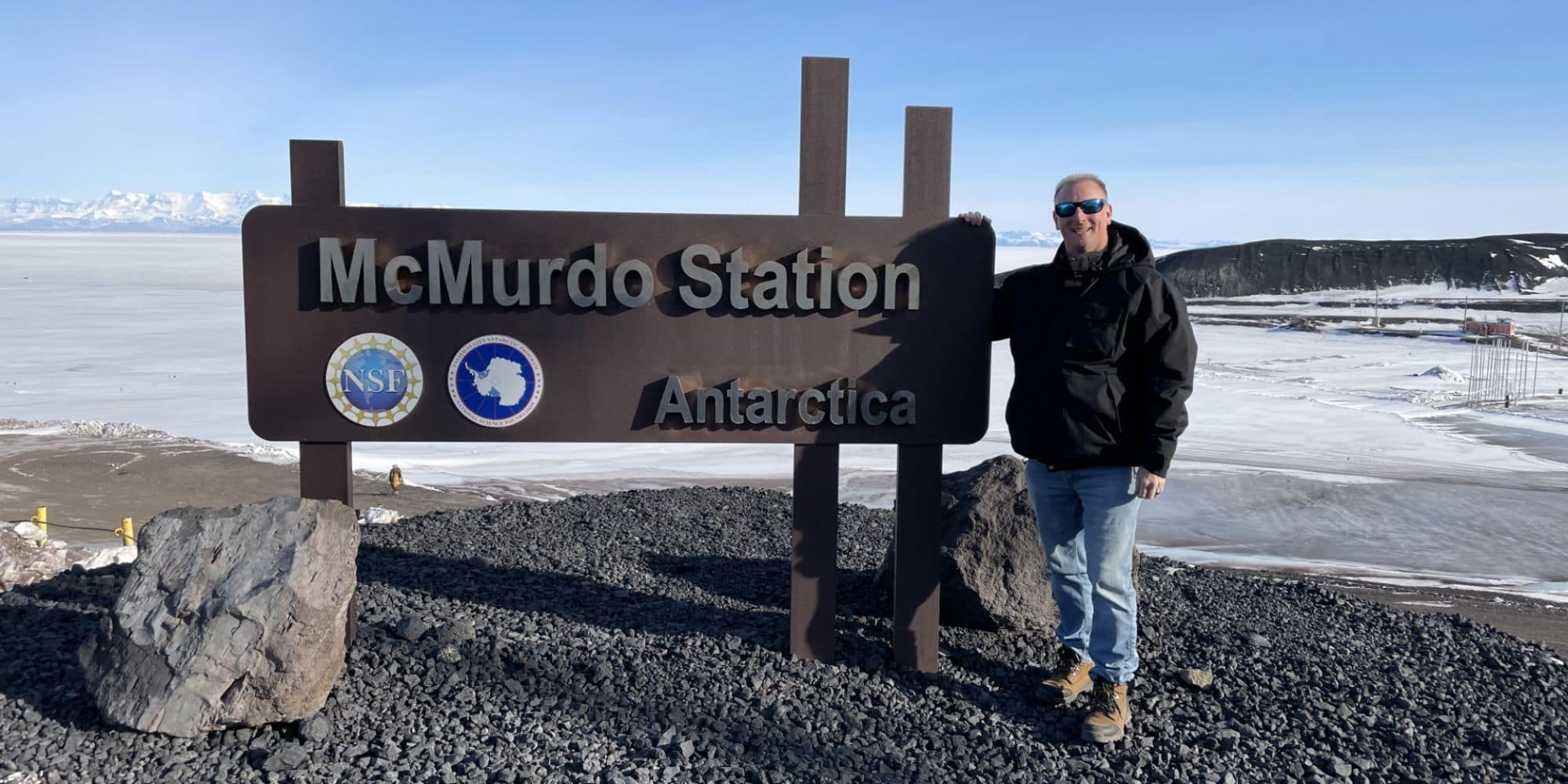 Embry‑Riddle can boast far-flung graduates, and Marc Tunstall represents us in Antarctica at the National Science Foundation McMurdo Station. (Photo: Marc Tunstall)