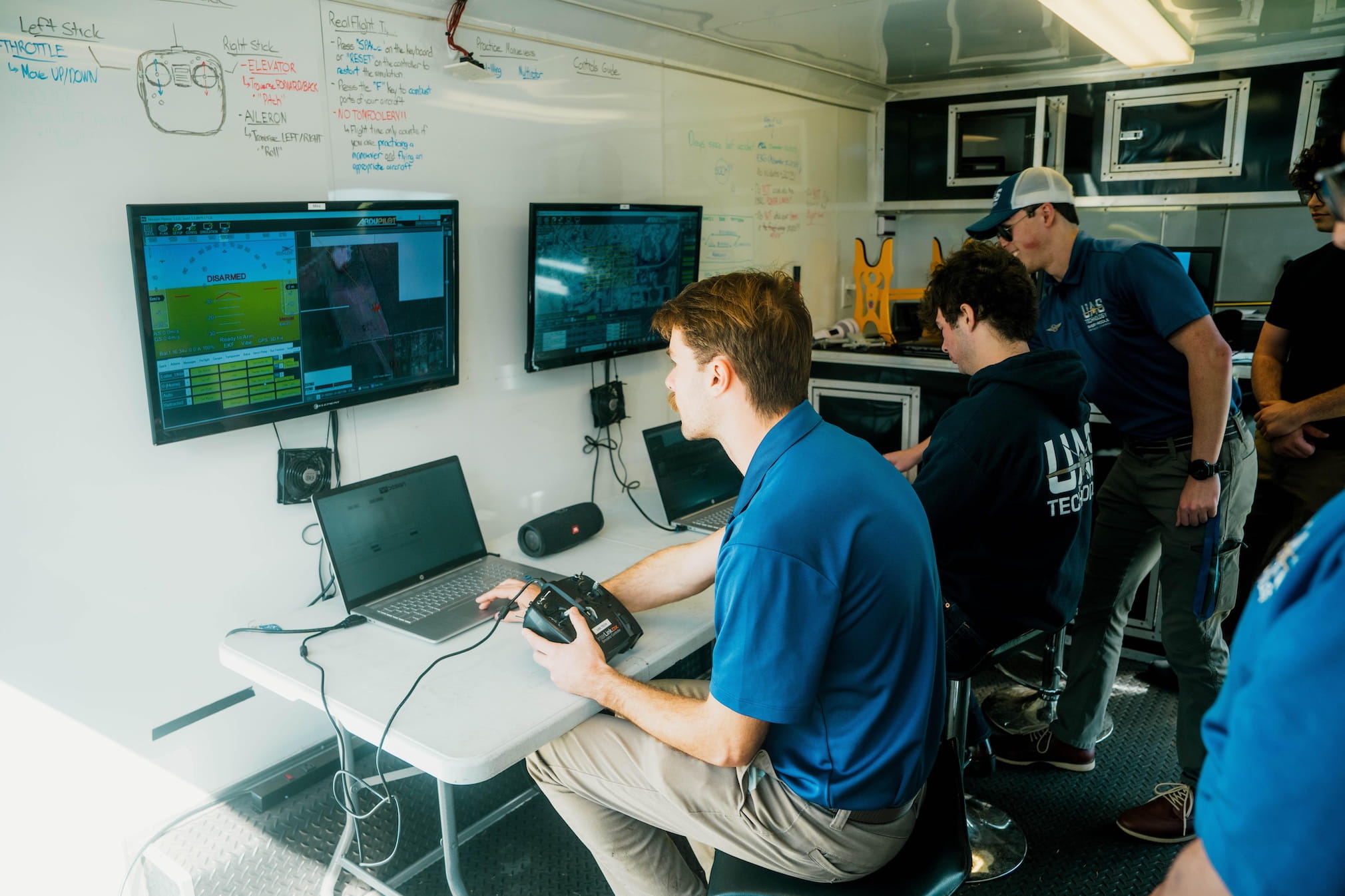 UAS Tech has a fully air-conditioned portable trailer that allows them to manage operations from anywhere.