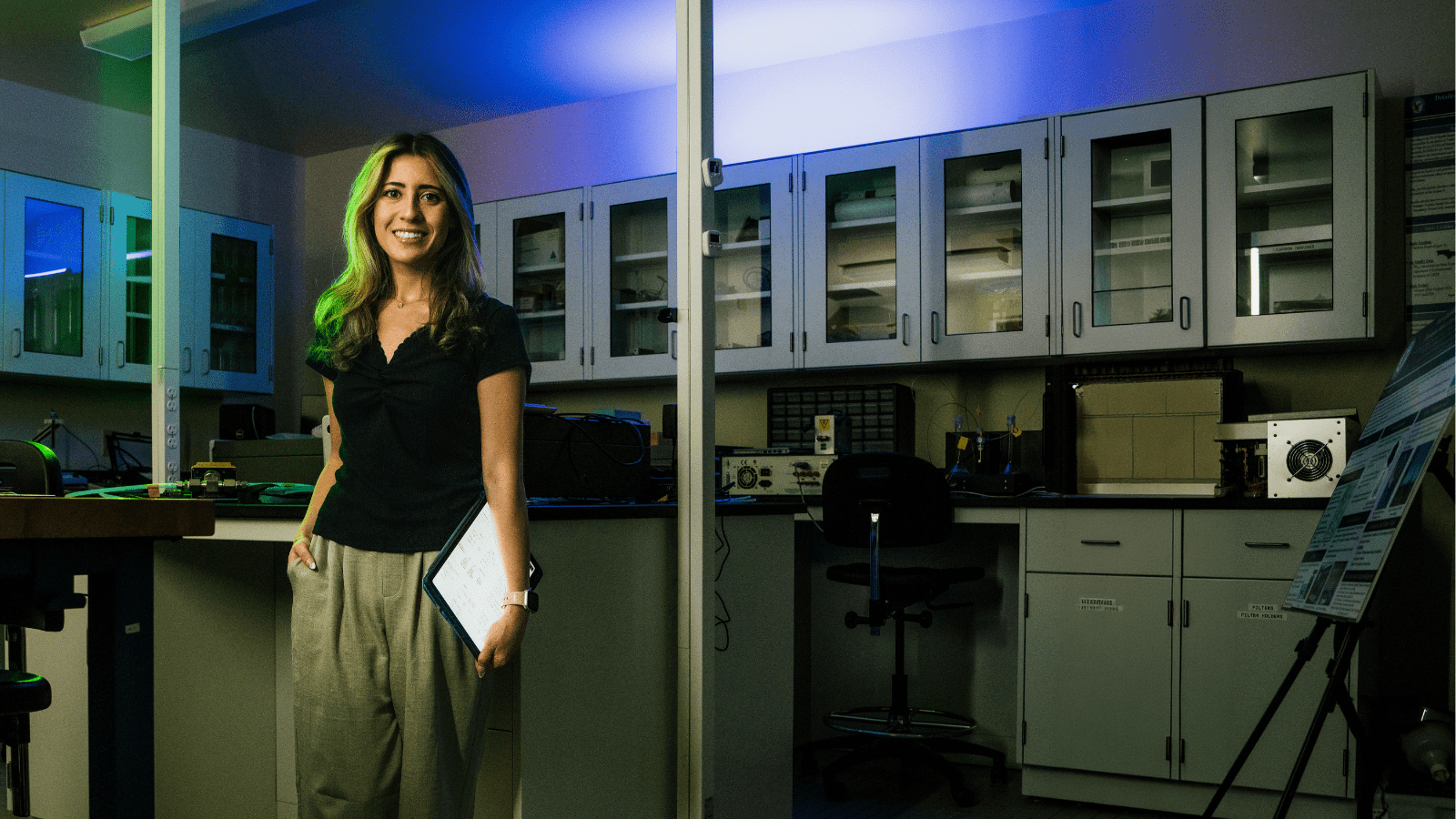 Dori Stein in Electrical Engineering Lab.
