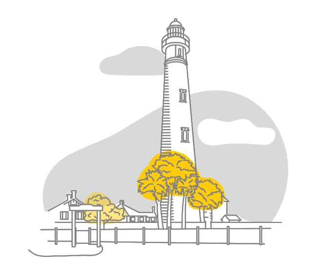Illustration of a lighthouse