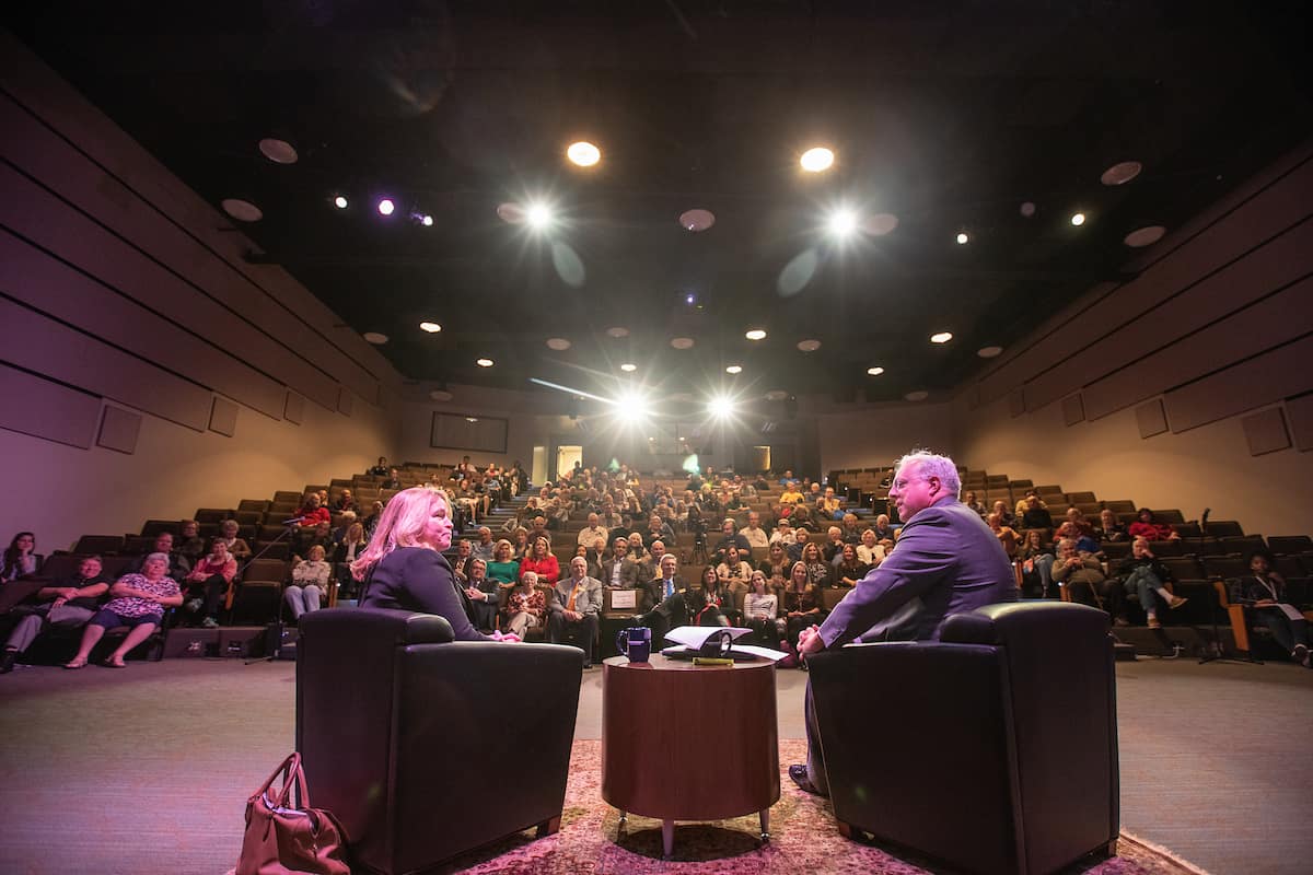 Ellen Stofan talks on stage.