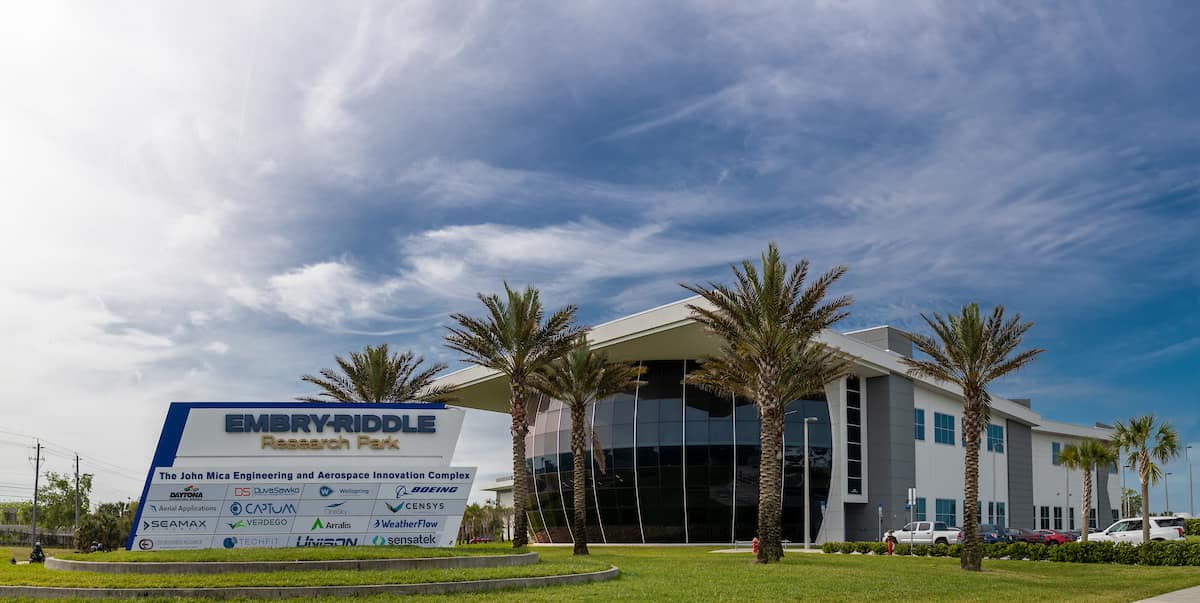 Front of Embry-Riddle Research Park building.