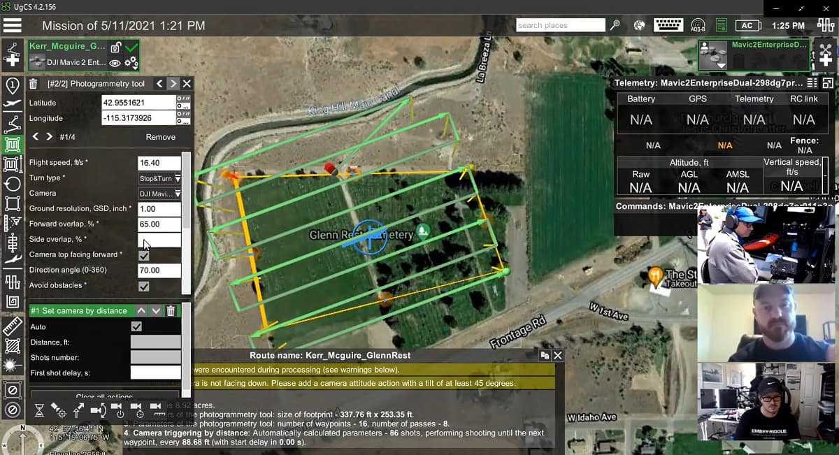 Remote drone flight visual interface.