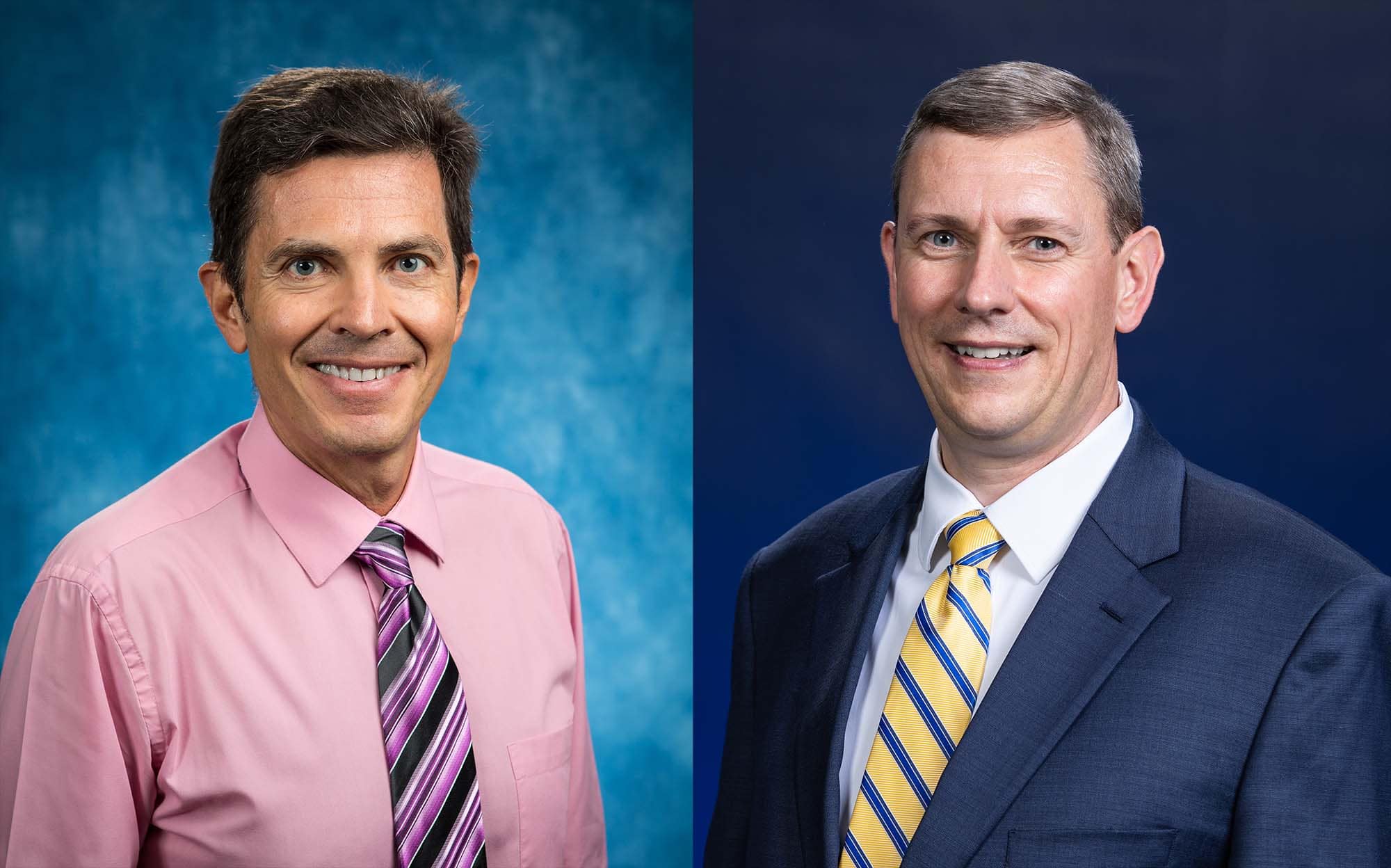 Faculty members Tasos Lyrintzis and James Gregory.