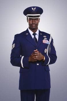 Aviation Cybersecurity Management student Deng Pour in uniform.