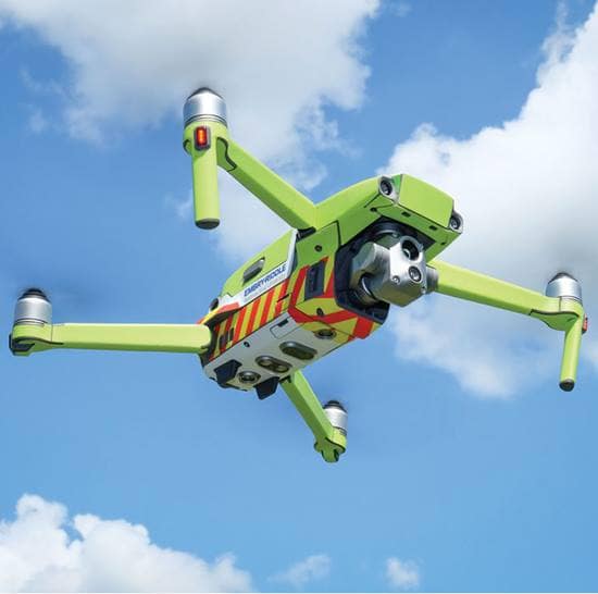 The researchers mounted camera sensors onto unmanned aircraft systems, or drones, such as the DJI Mavic 2 Enterprise, pictured.