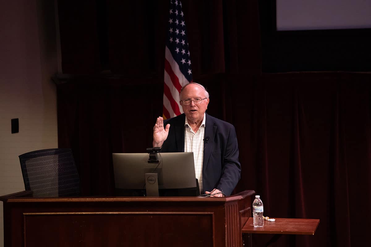 Paul Bevilaqua speaks to class.