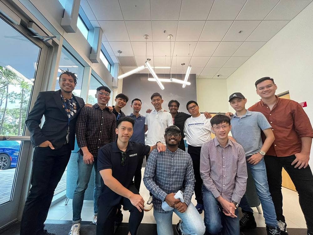 Embry‑Riddle Asia students at Embry‑Riddle’s Daytona Beach Campus.