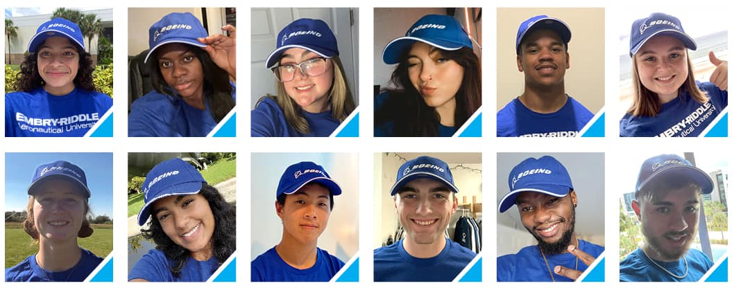 Twelve headshots of Boeing Scholars.