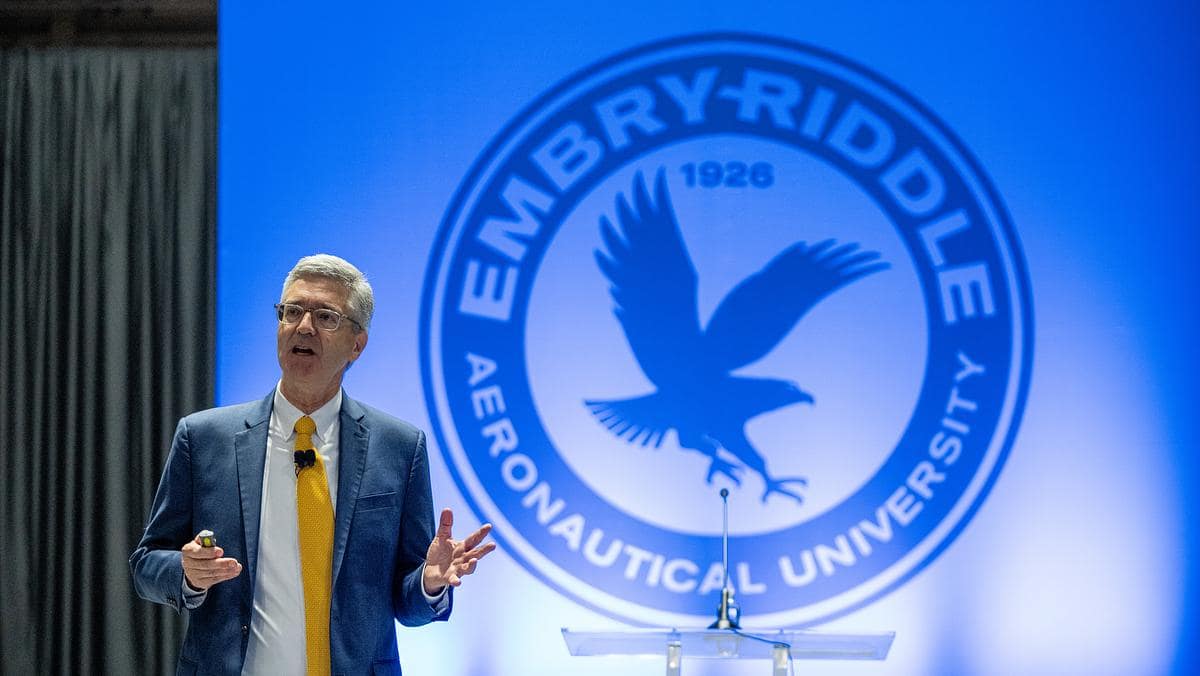 Embry‑Riddle President P. Barry Butler gives university address.