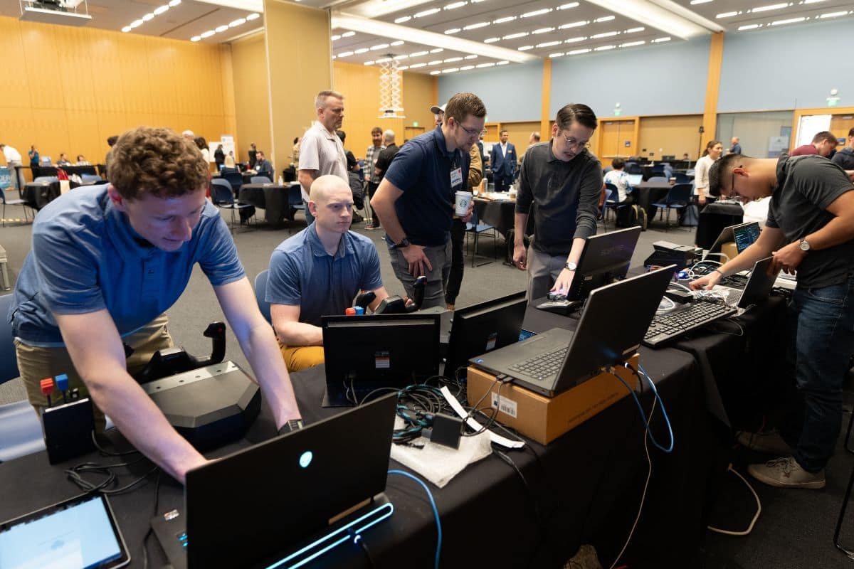 Students from Embry‑Riddle’s two residential campuses recently participated in the ACI Cyber Rodeo Competition in Daytona Beach, Florida. (Photo: Embry‑Riddle Aeronautical University / David Massey)