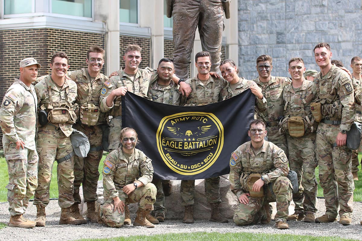 Embry Riddle’s Army ROTC Cadet Ranger Challenge Team finished 12th out of 48 teams in the annual Sandhurst International Military Skills Competition, held April 26-27 at the U.S. Military Academy in West Point, New York. (Photo: Embry Riddle/Cadet Samantha Herrejon)