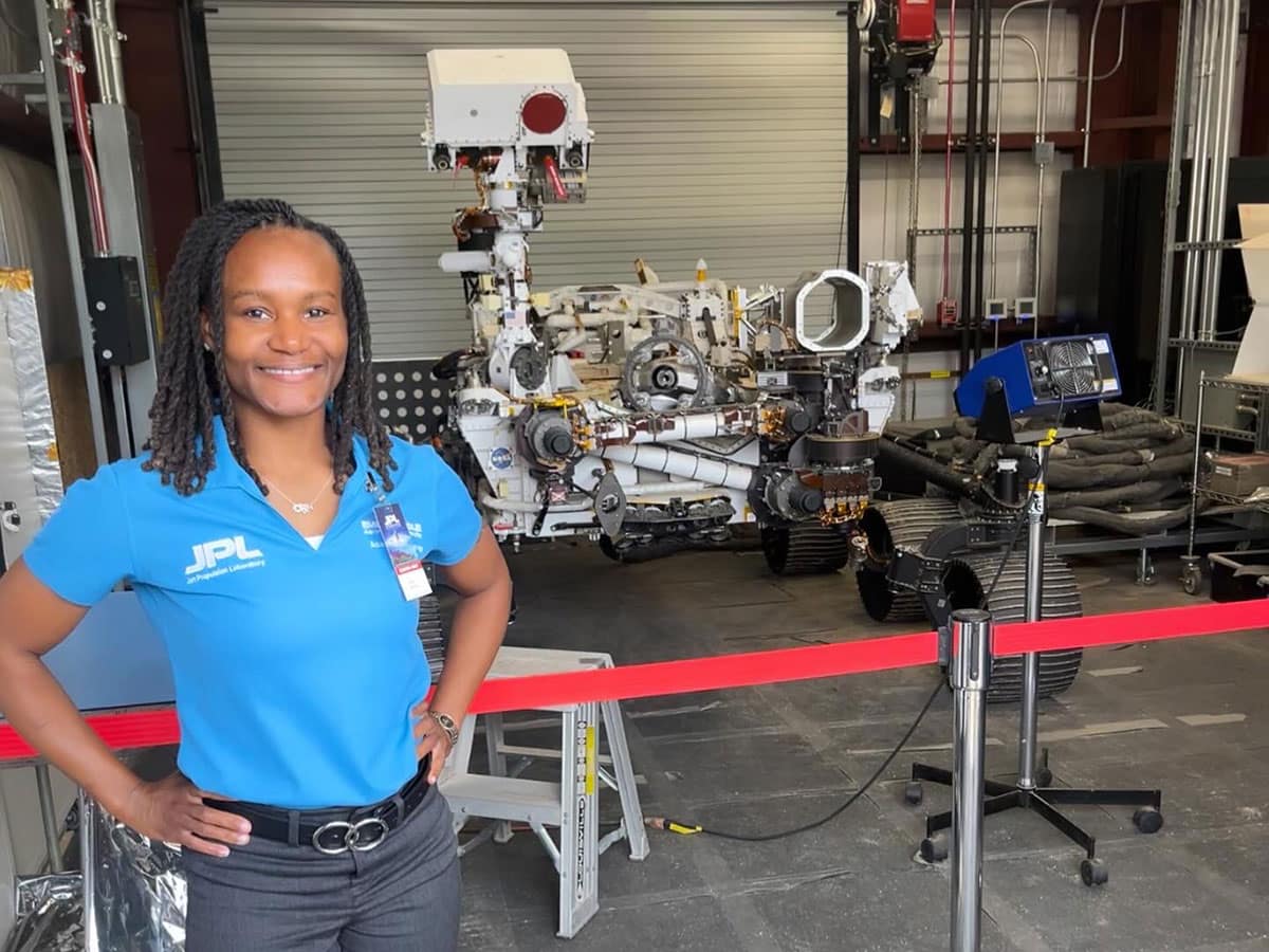 Schyler Williams was selected for the Embry‑Riddle-NASA Jet Propulsion Laboratory (JPL) academic exchange program and visited the JPL in Pasadena, California. (Photo: Schyler Williams)