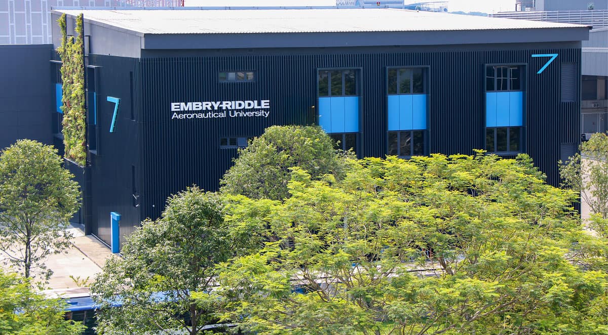 A new state-of-the-art training center at Seletar Aerospace Park is the new home to Embry‑Riddle’s Asia Campus in Singapore. (Photo: Mohammed Owais)