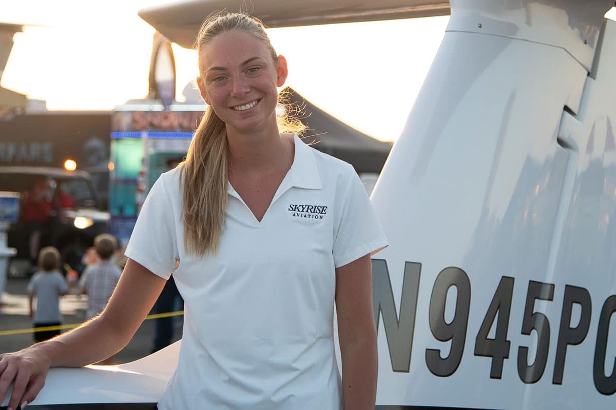 Kelly Hansen, an Aeronautical Science senior, says that the loss of control research she is working on has the potential to influence FAA standards for training, pilot certification and operational safety protocols. (Photo: Andrew Hansen)