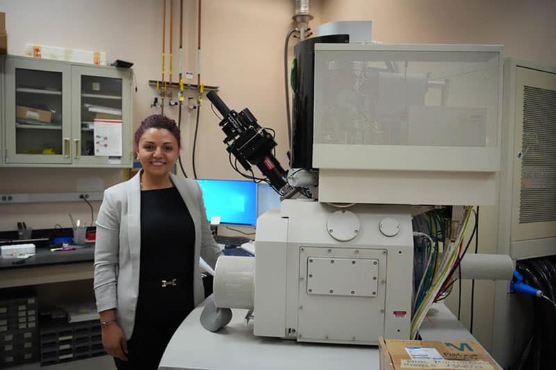 Dr. Marwa M.H. El-Sayed visited the U.S. Department of Energy's Pacific Northwest National Laboratory (PNNL) in Washington State, as well as its Environmental Molecular Sciences Laboratory, this summer. (Photo: PNNL/Genoa Blankenship)