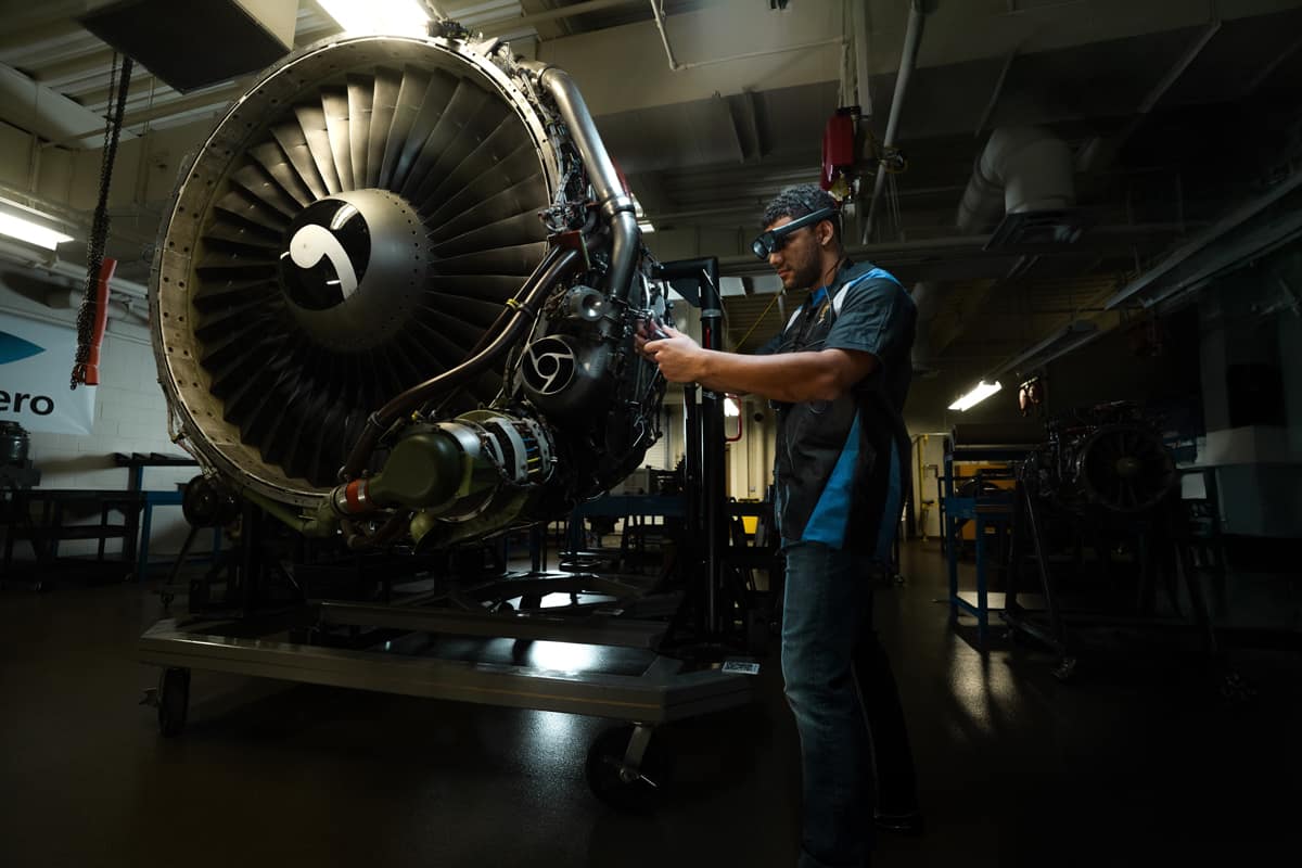 Embry‑Riddle and Airbus have partnered on a 24-month training program for the company’s aviation manufacturing workforce at a facility in Mobile, Alabama. (Photo: Embry‑Riddle/Joseph Harrison)