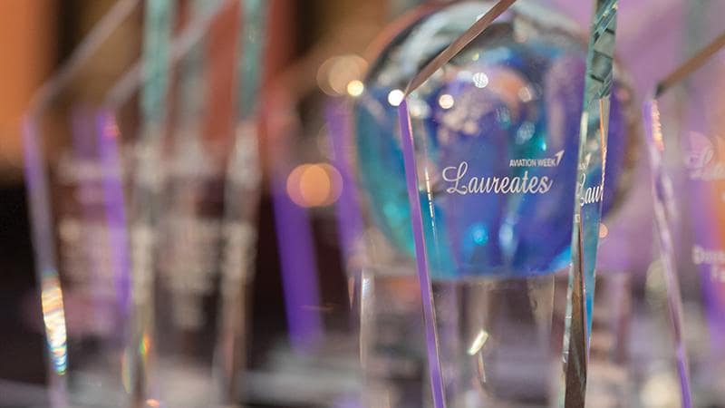 Embry‑Riddle celebrated multiple honors at the 2025 Aviation Week Laureate Awards. (Photo: Aviation Week Network)