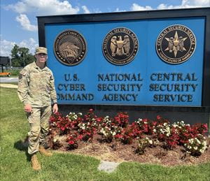 Cadet Ethan Tetreault, a senior Homeland Security and Intelligence student, worked at the National Security Agency in Fort Meade, Maryland. (Embry‑Riddle/Army ROTC)