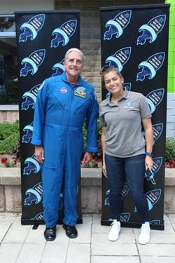 At “Go For Launch!” events, Thompson and her team bring in NASA astronauts to work with the students. (Photo: Katy Thompson)