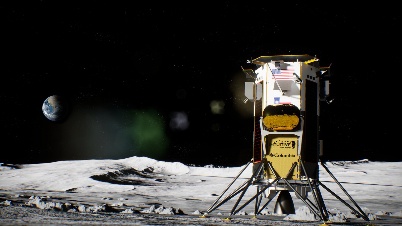 Intuitive Machines’ Nova-C Lunar Lander will carry Embry‑Riddle’s EagleCam CubeSat aboard on its upcoming mission to the moon. (Photo: Intuitive Machines)