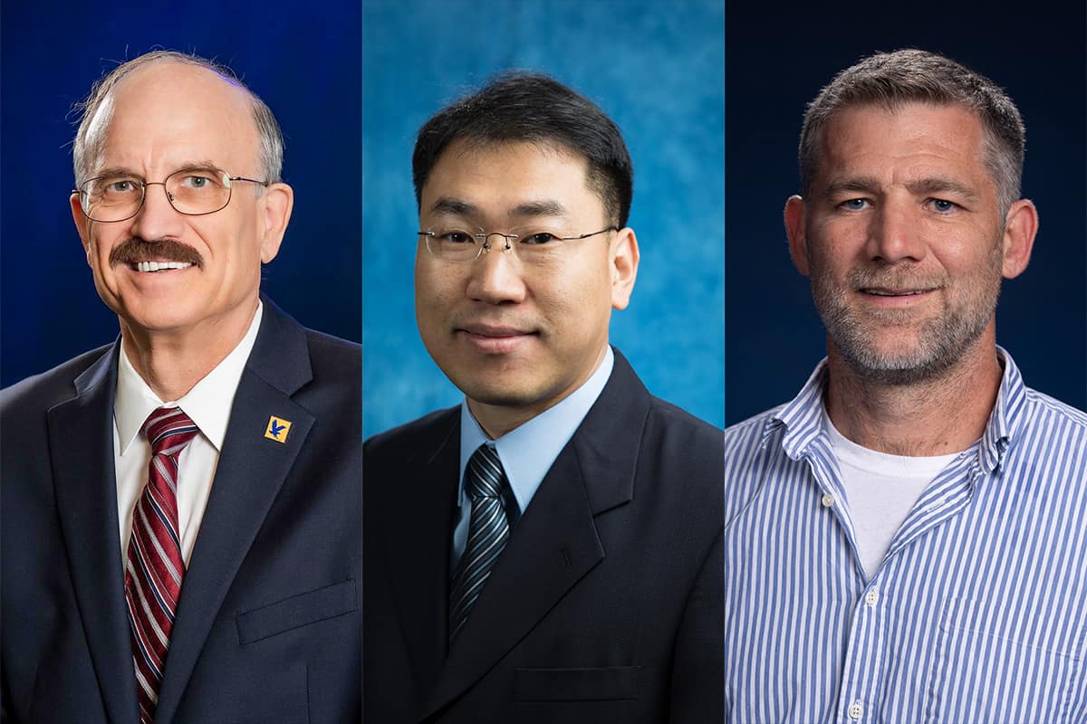 Drs. Mark Benton Sr.,  Daewon Kim and Michael Kinzel.