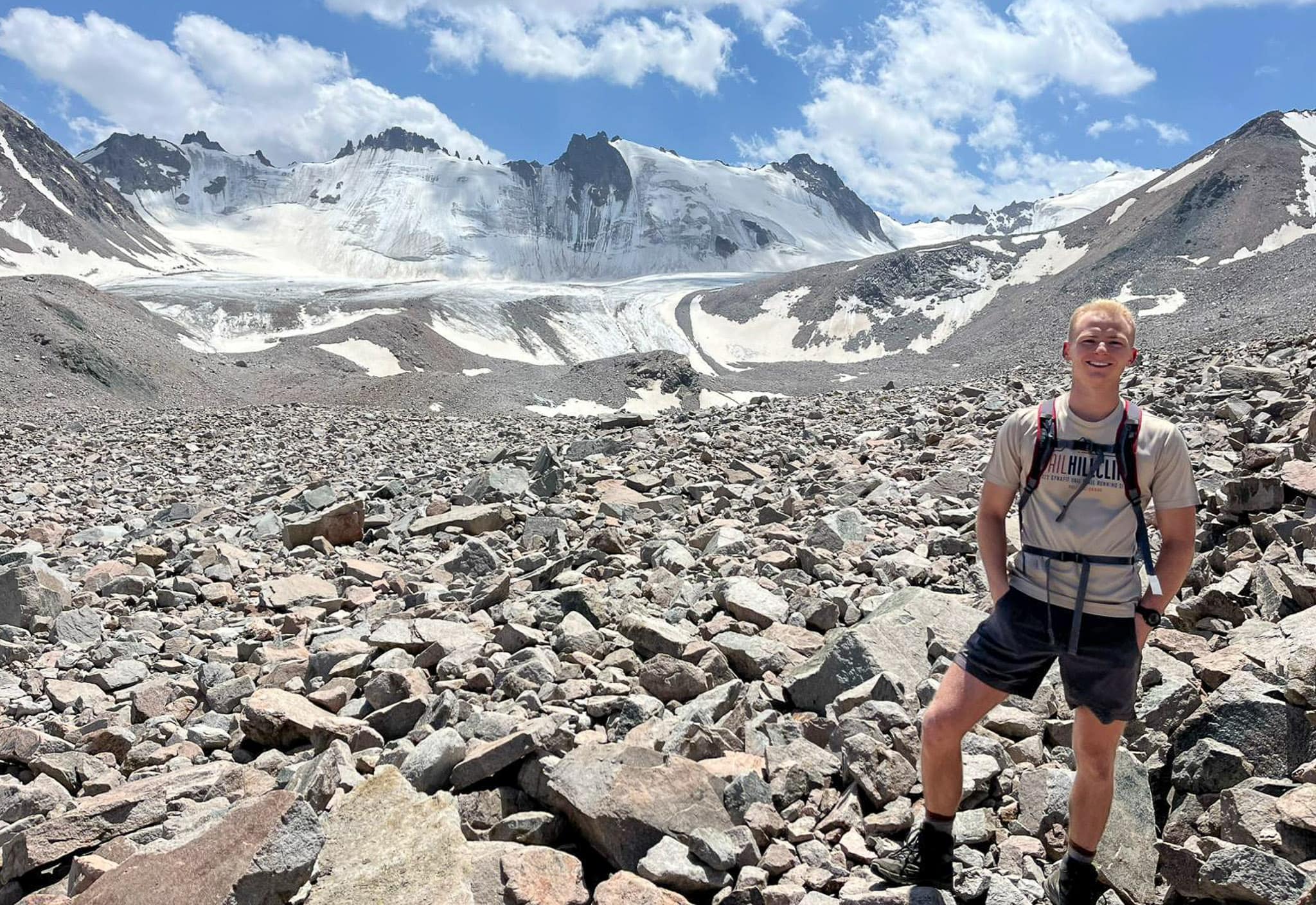 Embry-Riddle student Christopher Miller poses for a photo in Kyrgyzstan