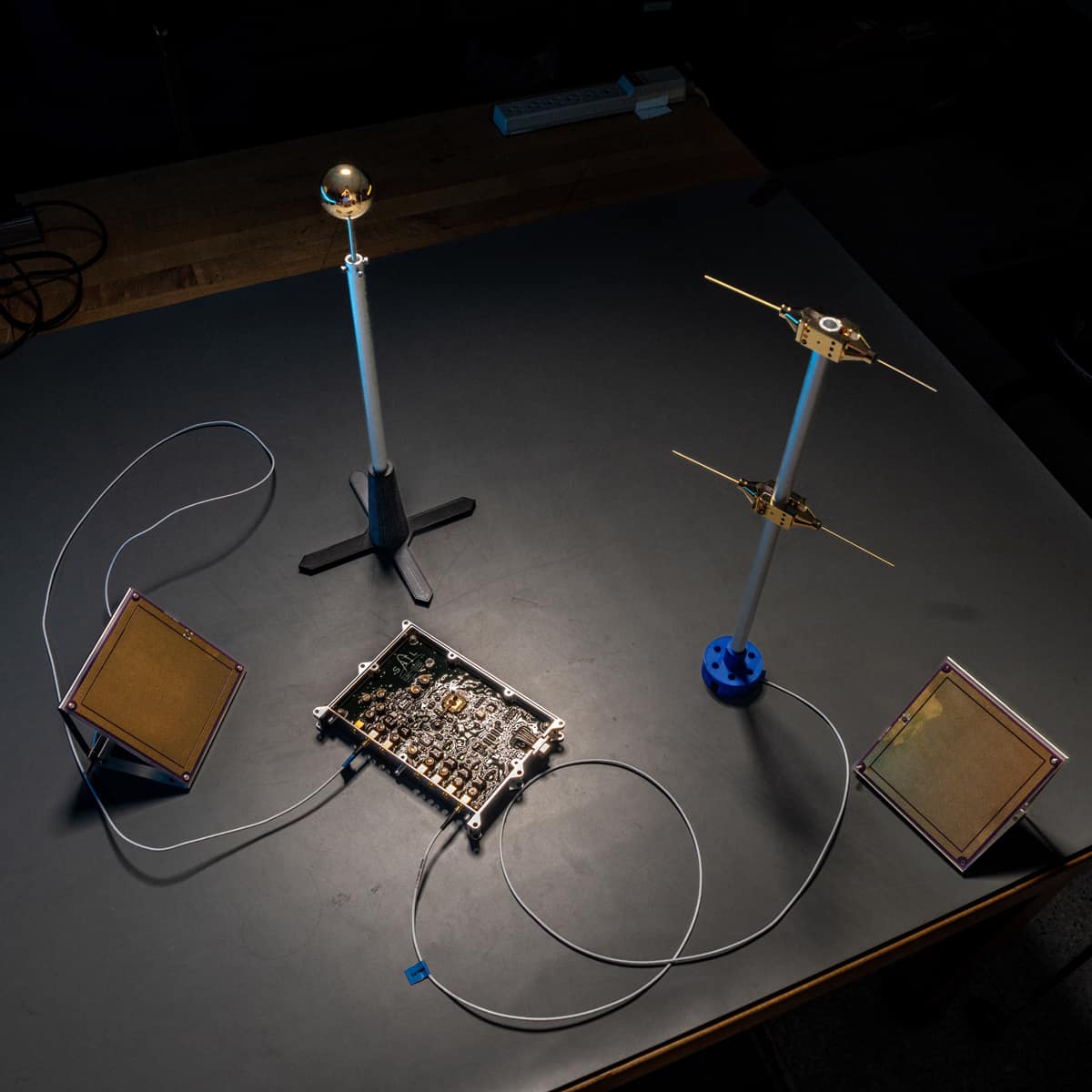 A circuit board built by Embry-Riddle students.