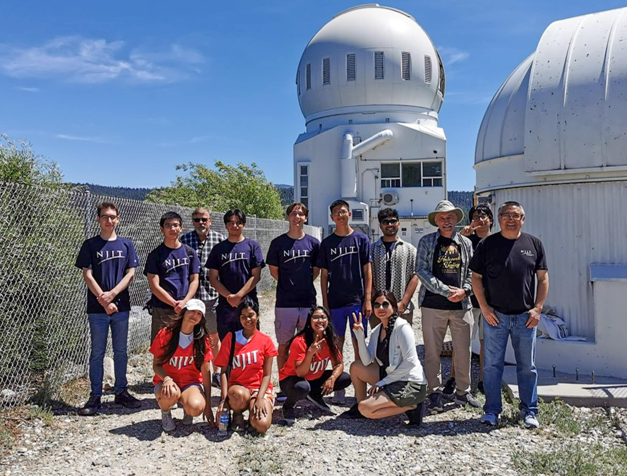 Embry-Riddle students in front of California’s Big Bear Solar Observatory.