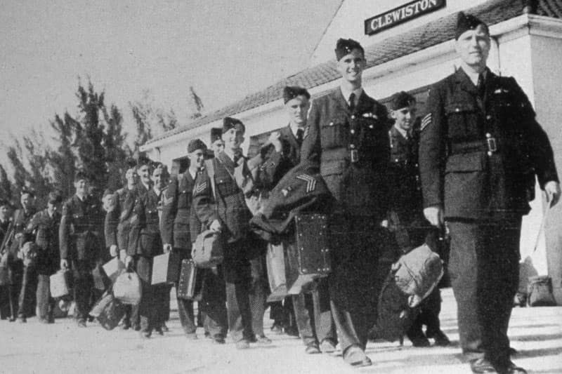 British cadets at flight training.