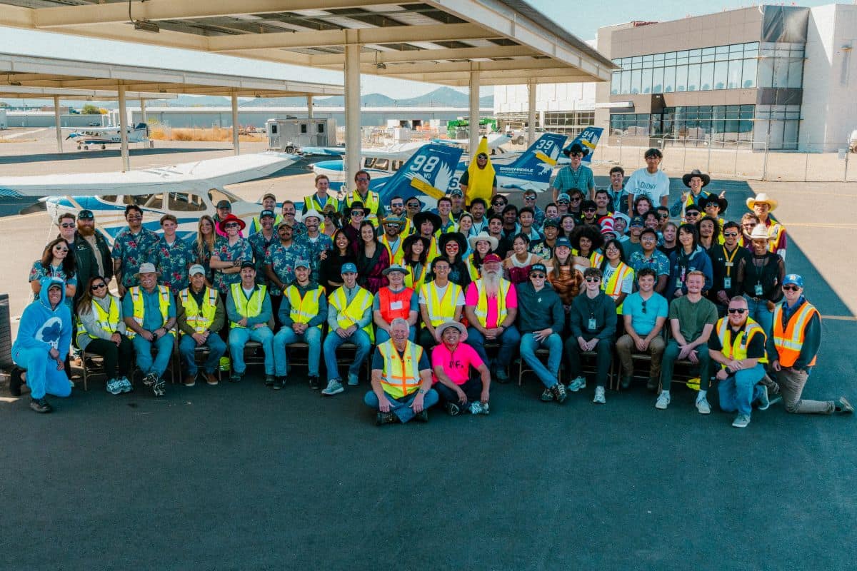 Group photo of the Golden Eagles Flight Team.