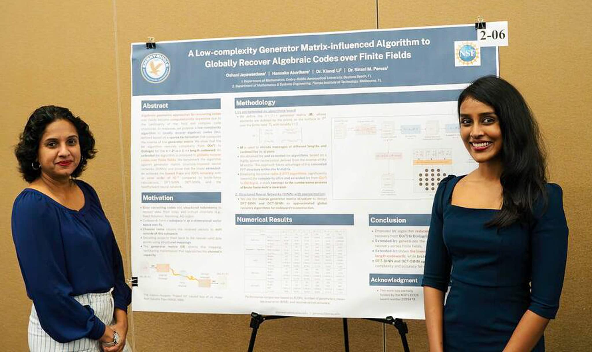 Data Science graduate student Oshani Vimansa Jayawardane and her faculty mentor, Dr. Sirani Perera.