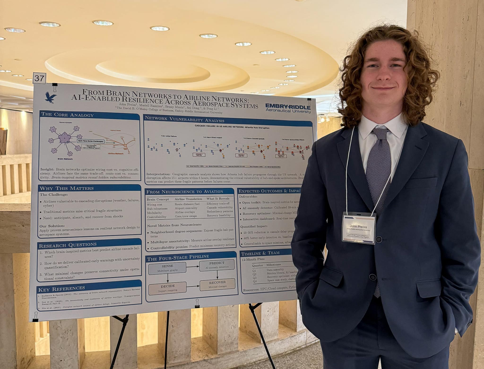 Student John Preiss at Capitol.