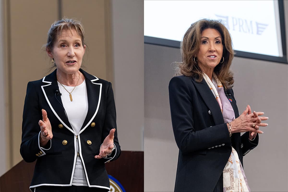 Maj. Gen. Jeannie Leavitt and Tammi Jo Schults side by side.