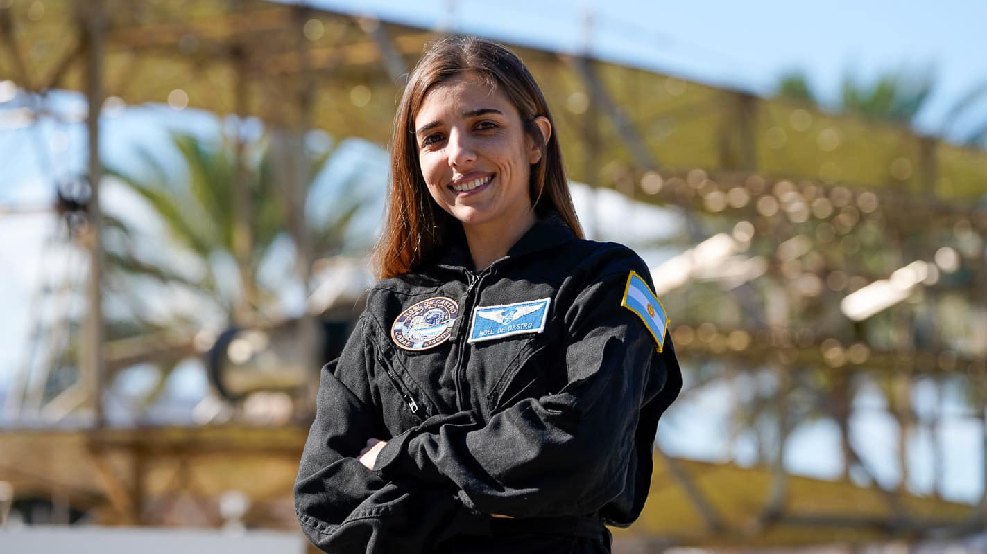 Embry-Riddle alumna Maria Noel de Castro Campos poses on campus.
