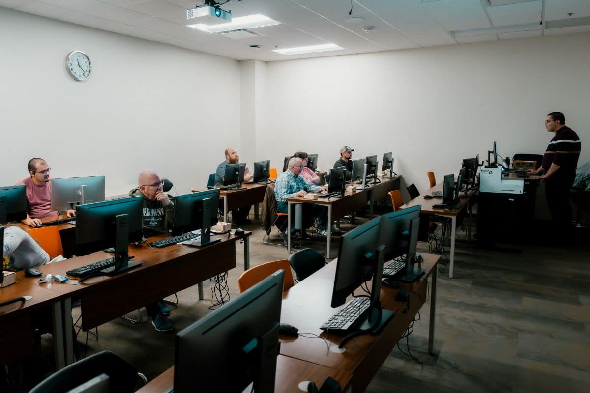 Yavapai County educators participate in a hands-on STEM training session in a classroom.