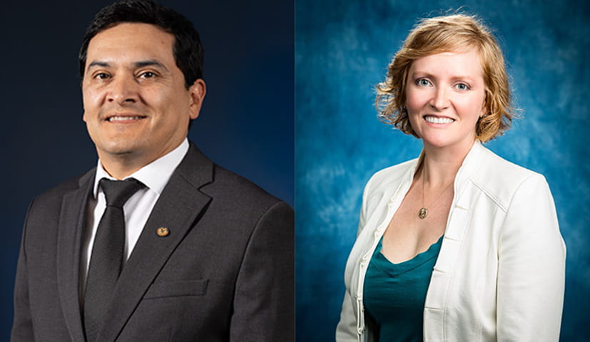 Embry-Riddle faculty members Drs. Hever Moncayo and Elisabeth Hope Murray.