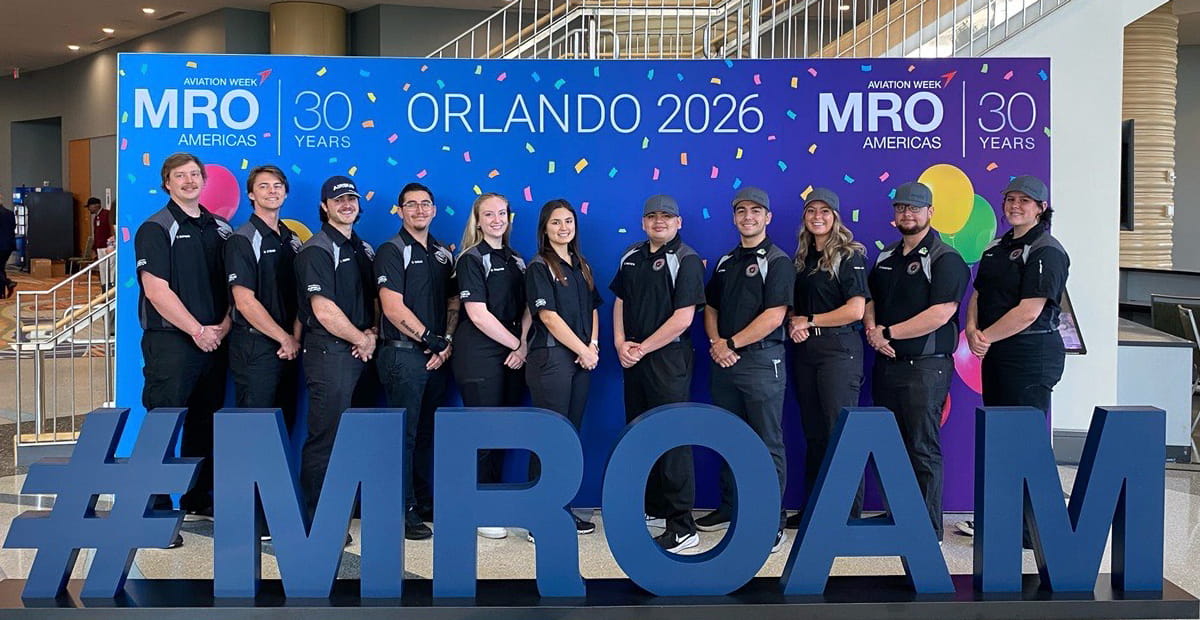 The Aviation Maintenance Competition team poses for a picture at Orlando Aviation Week.