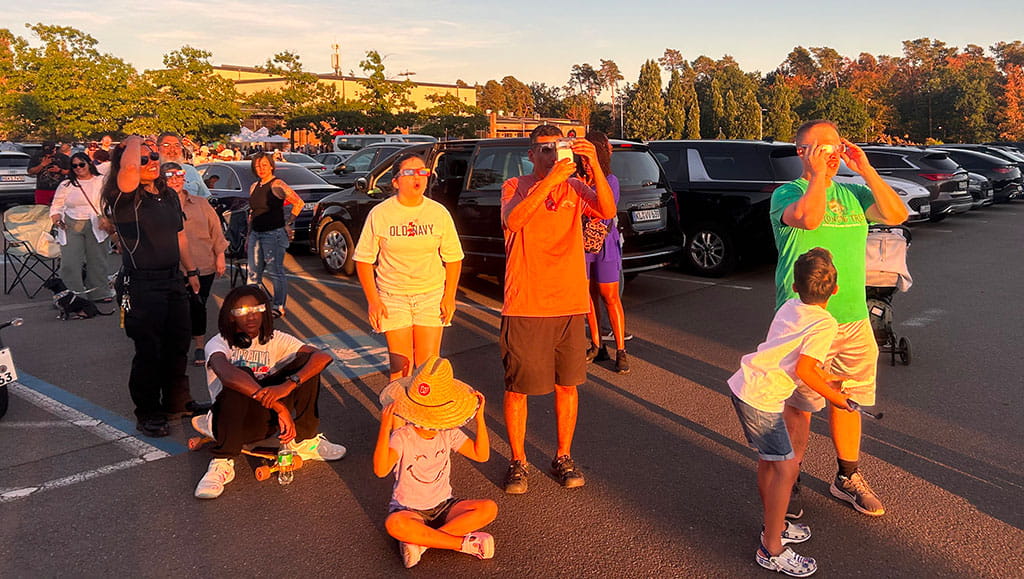 Embry-Riddle Aeronautical University’s Ramstein and Spangdahlem locations in Europe brought hundreds of military-connected community members together to celebrate the Aug. 12 total solar eclipse