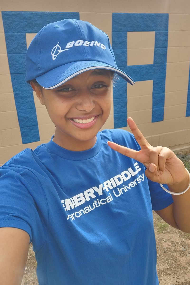 Liyat Tsehai was selected as a 2023 Boeing Scholar, an initiative from The Boeing Company to develop students for careers in aviation.