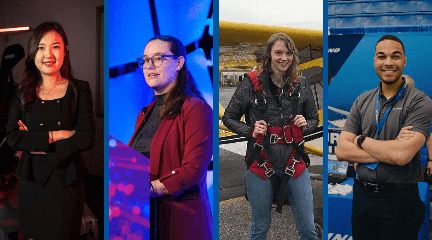Images of Embry-Riddle's four AIAA 30/30 Honorees