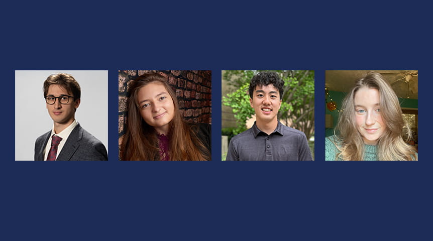 A collage of four Embry-Riddle students named NSF Graduate Fellows.