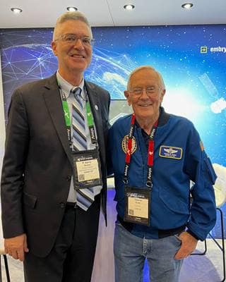 Embry-Riddle President P. Barry Butler, Ph.D., with Apollo 16 astronaut Charles Duke