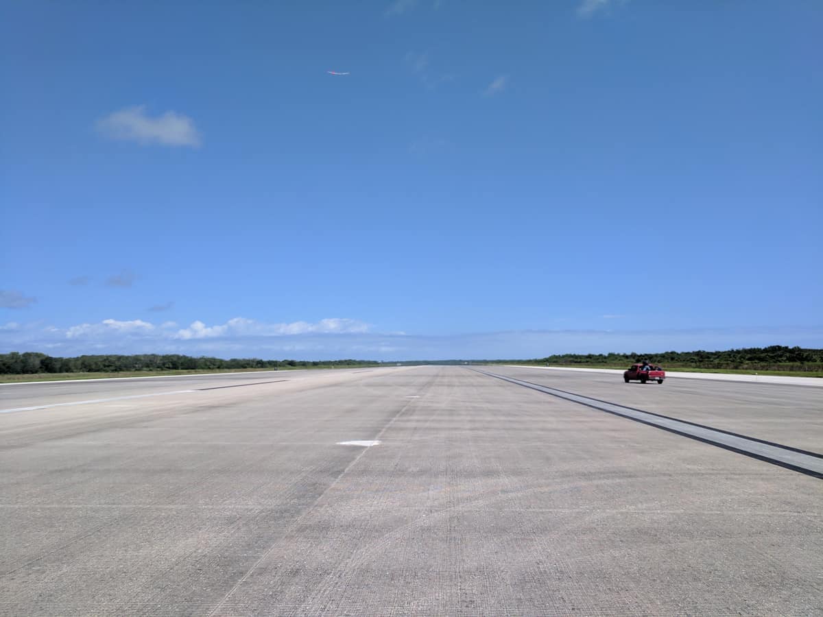 Runway for slider.